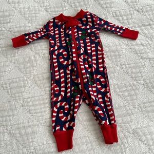 Hanna Andersson Candy Cane Zip Sleeper